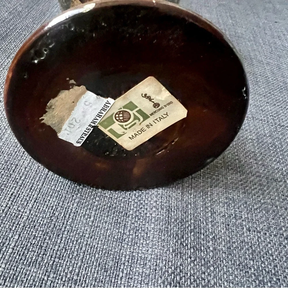 Vintage Mid century Brown and Black Globe made in Italy Mercurio D’Oro